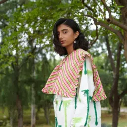 Khajoor Studio White, Green & Pink Sundaze Khajoor Vol.1 Doll Resort Shirt-picture-22