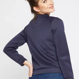 Carlton London Navy Printed Jacket image 2