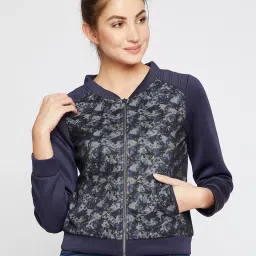 Carlton London Navy Printed Jacket image 1