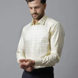 Cantabil Lemon Cotton Regular Fit Checks Shirt image 3