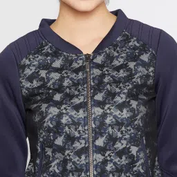 Carlton London Navy Printed Jacket image 5