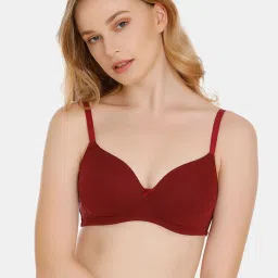 Zivame Beet Red Non Wired Padded T-Shirt Bra image 1
