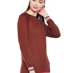 Belle Fille Brown Full Sleeves Sweatshirt image 4