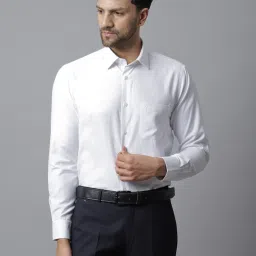Cantabil White Cotton Regular Fit Shirt image 1
