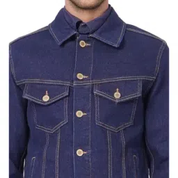 Jack & Jones Denim Blue Cotton Regular Fit Denim Jacket image 4