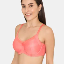 Zivame Peach Under Wired Non Padded Full Coverage Bra image 3