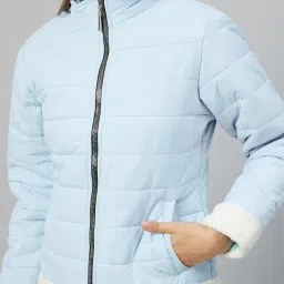 Carlton London Light Blue Puffer Jacket image 5