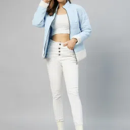 Carlton London Light Blue Puffer Jacket image 4