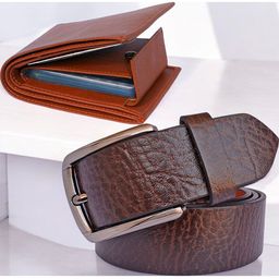 Provogue Men leather Wallet and Belt Accessory Gift Set-picture-25
