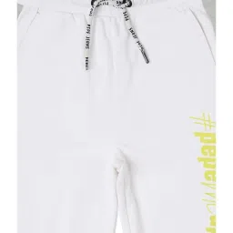 Pepe Jeans Kids White & Green Regular Fit Joggers image 3