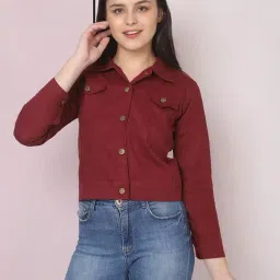 BUYNEWTREND Maroon Regular Fit Jacket-picture-11