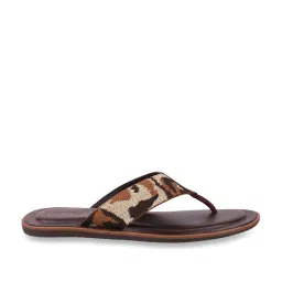 Metro Men's Brown Thong Sandals image 2