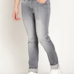 Cantabil Grey Cotton Regular Fit Jeans image 3