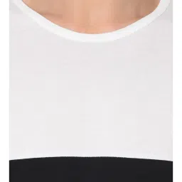 Rigo White & Black Cotton Slim Fit Striped T-Shirt image 5