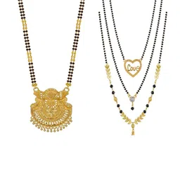 Bhanu diam Gold-Plated Brass Mangalsutra-picture-23