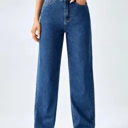 Kotty Blue Cotton Lycra Solid Jeans-picture-30