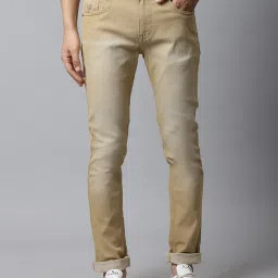Cantabil Khaki Cotton Regular Fit Jeans image 1