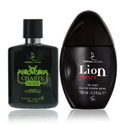 Dorall Collection Chaste Noir + Lion Heart Eau de Toilette Combo Set - Pack of 2 image 1