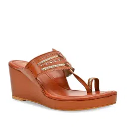 Rocia by Regal Women's Tan Toe Ring Wedges-picture-19