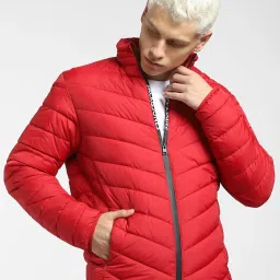 Jack & Jones Red Regular Fit Puffer Jacket image 1