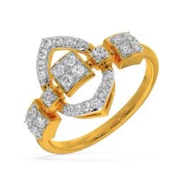 Kisna Diamond & Gold Jewellery Mallory 14k (585) Diamond & Gold Ring For Women-picture-47
