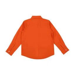 Pepe Jeans Kids Orange Cotton Regular Fit Full Sleeves Shirt image 2