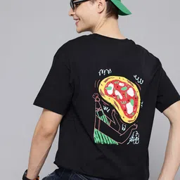 Aeropostale Printed Drop-Shoulder Sleeves Pure Cotton T-shirt-picture-51