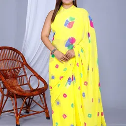 VL SAREES Pure Chiffon Bandhani Saree image 2