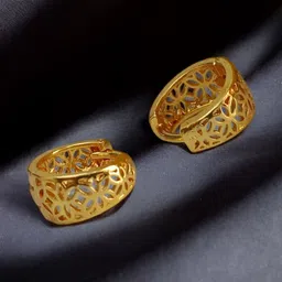 SHREE KRISHNA SHOPPING Unisex Gold-Plated Brass Earrings image 3