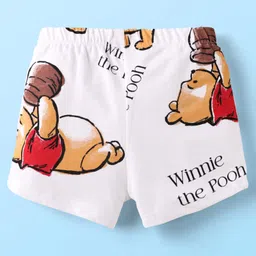 Babyoye Disney Cotton Knit Trunks with Winnie the Pooh Graphics Pack of 2 - Light Blue & White image 3