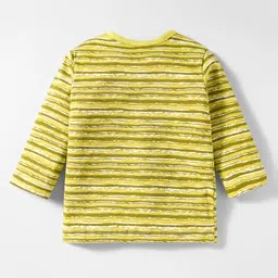 OHMS Single Jersey Knit Full Sleeves Striped & Animal Printed Co-ord Night Suits Pack of 2 - Yellow & Green image 3