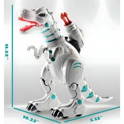 NEGOCIO RC Robot Dinosaur Intelligent Educational Dancing Singing Missiles Launching Water Mist Spraying toy for kids - PACK OF 1- COLOR MAY VARY image 3