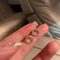 Estailo fashion Circular Studs Earrings image 3