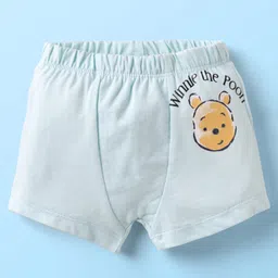 Babyoye Disney Cotton Knit Trunks with Winnie the Pooh Graphics Pack of 2 - Light Blue & White image 4