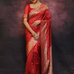 Aldwych Woven Design Zari Banarasi Saree-image-24