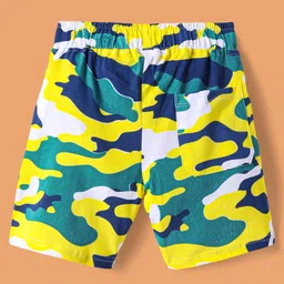 Pine Kids Single Jersey Knit Half Sleeves T-Shirt & Short Night Suitwith Abstract Print - Navy Blue image 5