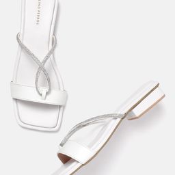 Lino Perros Embellished Open Toe Flats-picture-30