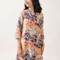 KALINI Women Printed A-Line Dress image 1