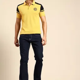 United Colors of Benetton Contrasting Sleeves Polo Collar T-shirt with Brand Logo Detail-picture-57