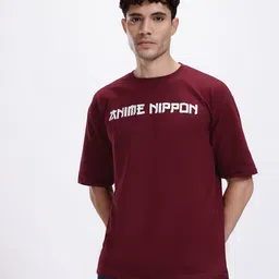 Kook N Keech Anime Nippon Printed Drop-Shoulder Sleeves Oversized T-shirt image 5