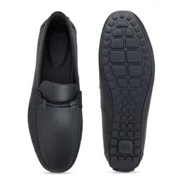 ROSSO BRUNELLO Men Textured Leather Driving Shoes image 5