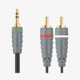 Bandridge Stereo Audio Cable 3.5 mm Male 2x RCA Male 2.00 m (Blue)-picture-17