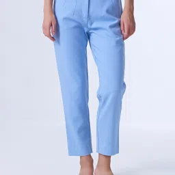 Cover Story Blue Slim Fit High rise Trousers image 1