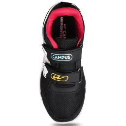 Campus Kids Black & Pink Velcro Shoes image 3