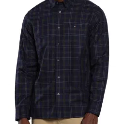Tommy Hilfiger Navy Regular Fit Checks Shirt image 1