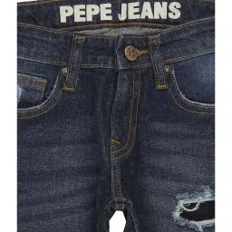 Pepe Jeans Kids Blue Distressed Jeans image 3
