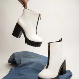 Shoetopia Kids White Casual Boots-picture-32
