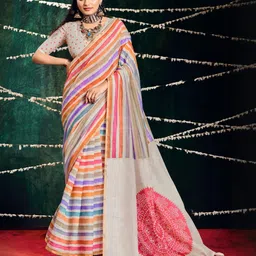 KCPC BANDHANI Woven Design Silk Blend Saree-image-86