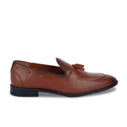 louis stitch Men Leatherette Formal Slip On Shoes Tassel Moccasins image 4