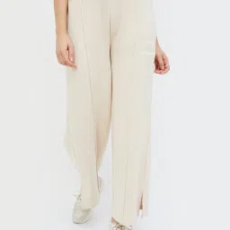 KAPPA Beige Regular Fit Mid Rise Pants image 1